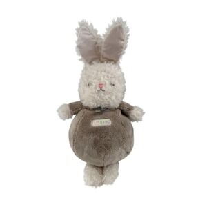 Plush Bunny Toy Kids Preferred Cuddly Design Beige White Colors Easter Satin